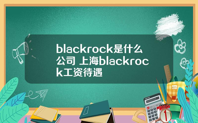 blackrock是什么公司 上海blackrock工资待遇